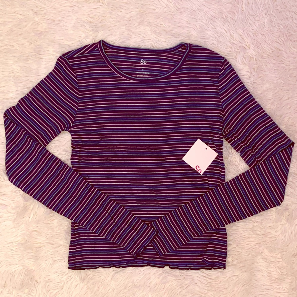 Multicolor Striped Long Sleeve T-Shirt